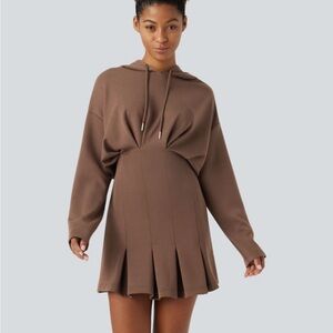 NWT Brown Hoodie Dress
